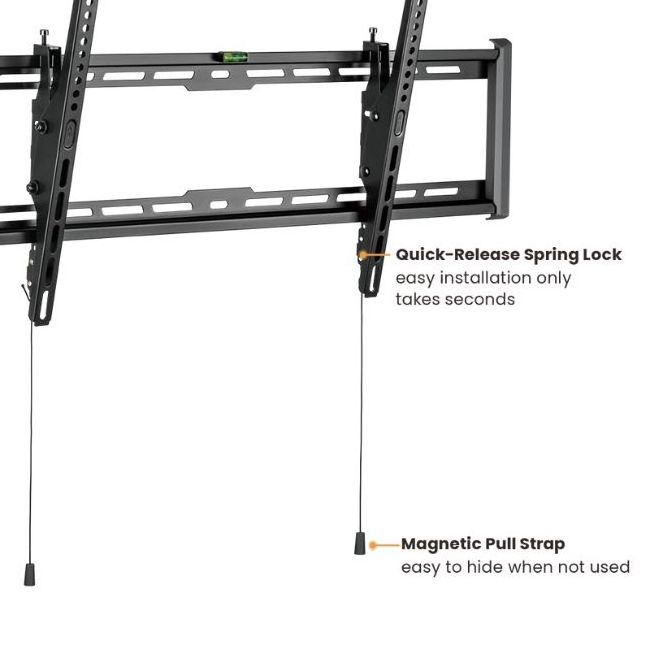 Universal Large Low Profile Ultra Slim Heavy Duty Tilting TV Wall Mount Bracket For LED LCD 43 to 90 inch TVs Max.VESA 800x400