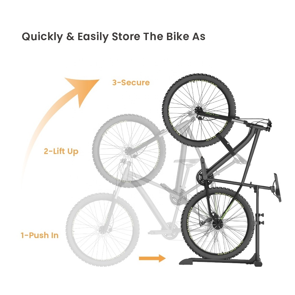 LBS-05 Freestanding Vertical Bike Stand Rack Upright Floor Stand for Garage Indoor Bike Storage