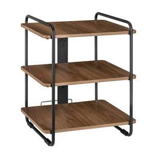 Living Room Office Steel Multipurpose Organization Shelf Display Rack 3-Tier Industrial Style Storage Rack