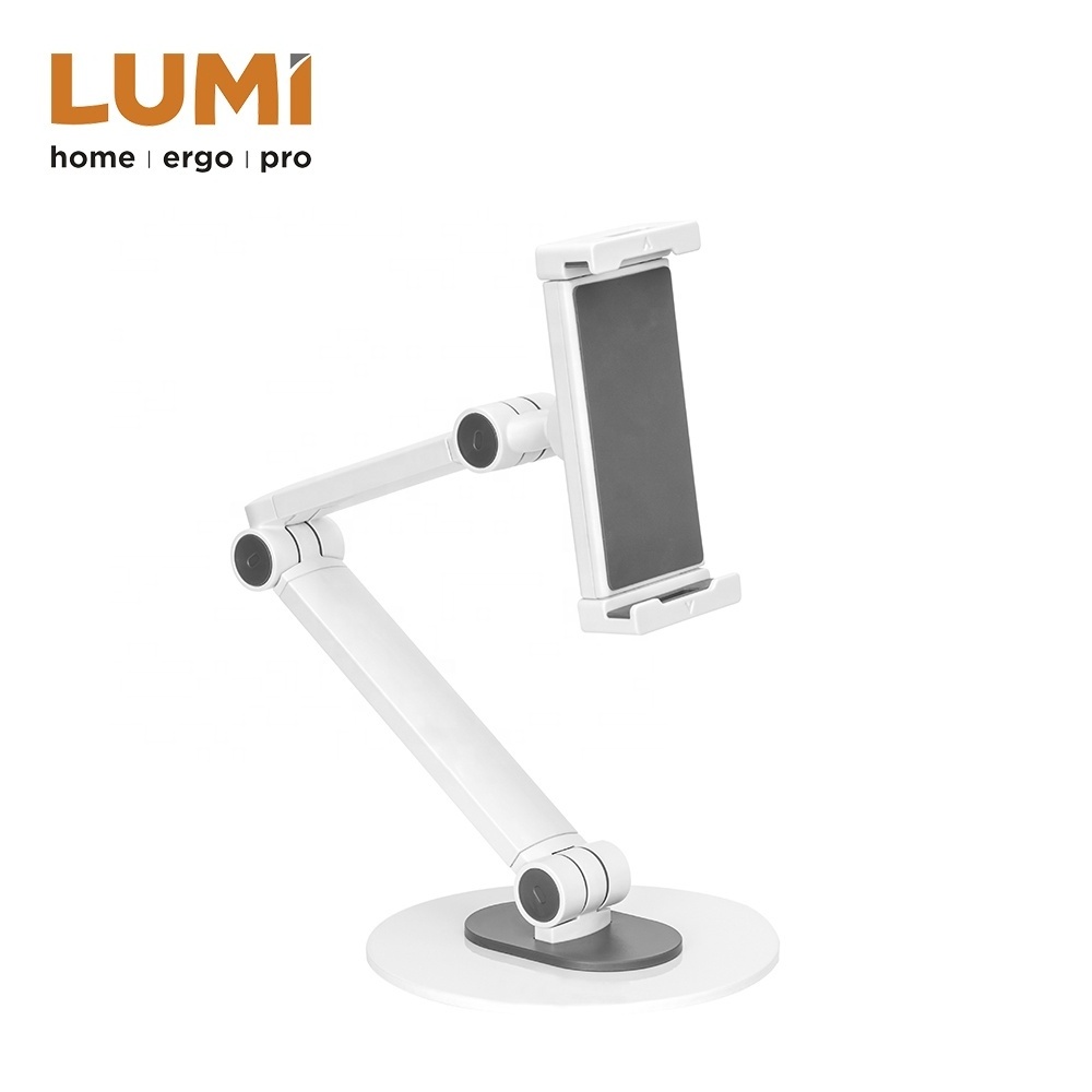 Universal Foldable Portable Aluminum Tabletop Cell Phone Holder Desk Mount Mobile Adjustable Tablet Stand for iPad