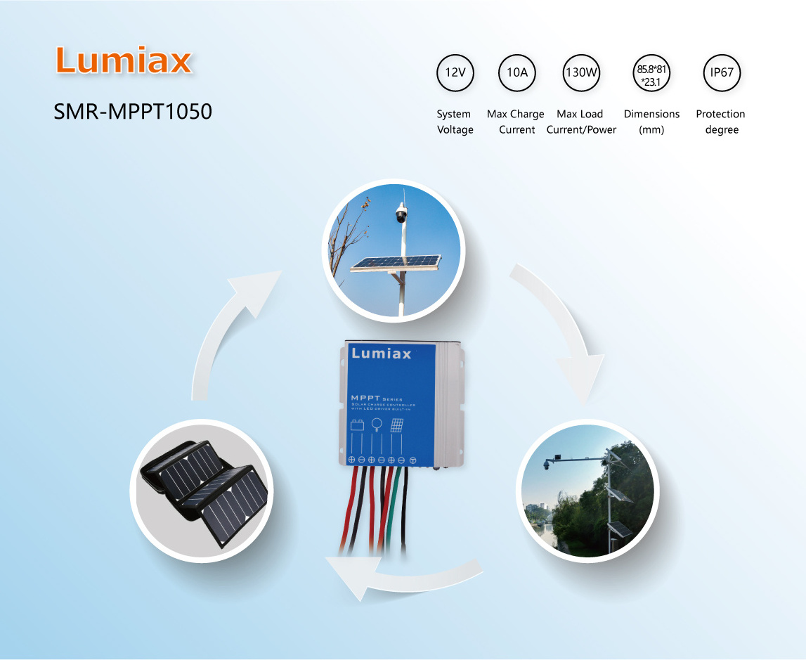 Best price 12V 10A waterproof mppt solar charge controller for lithium lifepo4 battery solar street light controller regulateur