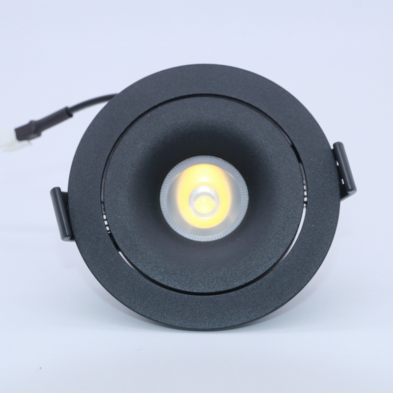 2022 New IP54 Waterproof die-casting aluminum anti glare Cob Smart Dimmable DC36V 9W Ceiling Recessed Rotatable LED Downlight