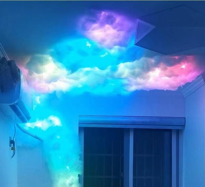 Lumind 2022 home decor lightsDIY Thunder Cloud Lighting Bedroom Night Light Decor Led Strip lights Living Room Bar Cloud Ceiling