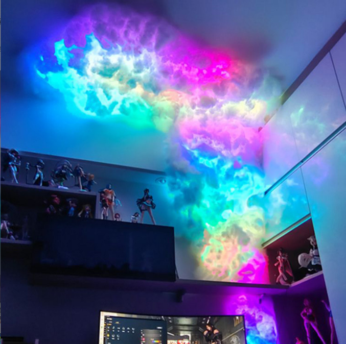 Lumind home decor DIY Thunder RGB Cloud Lighting Led Strip Bar APP control Cloud Ceiling Bedroom Decor lamp