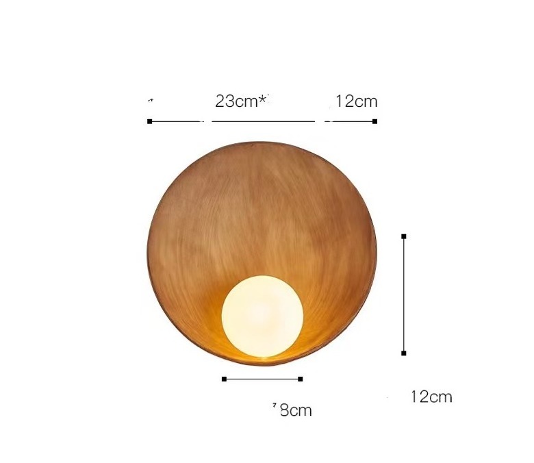 Lumind  Zen Wind Shell Wall Lamp Wabi Sabi Bedroom Aisle mounted indoor wall lamp for home hotel bedroom decor wall lamp