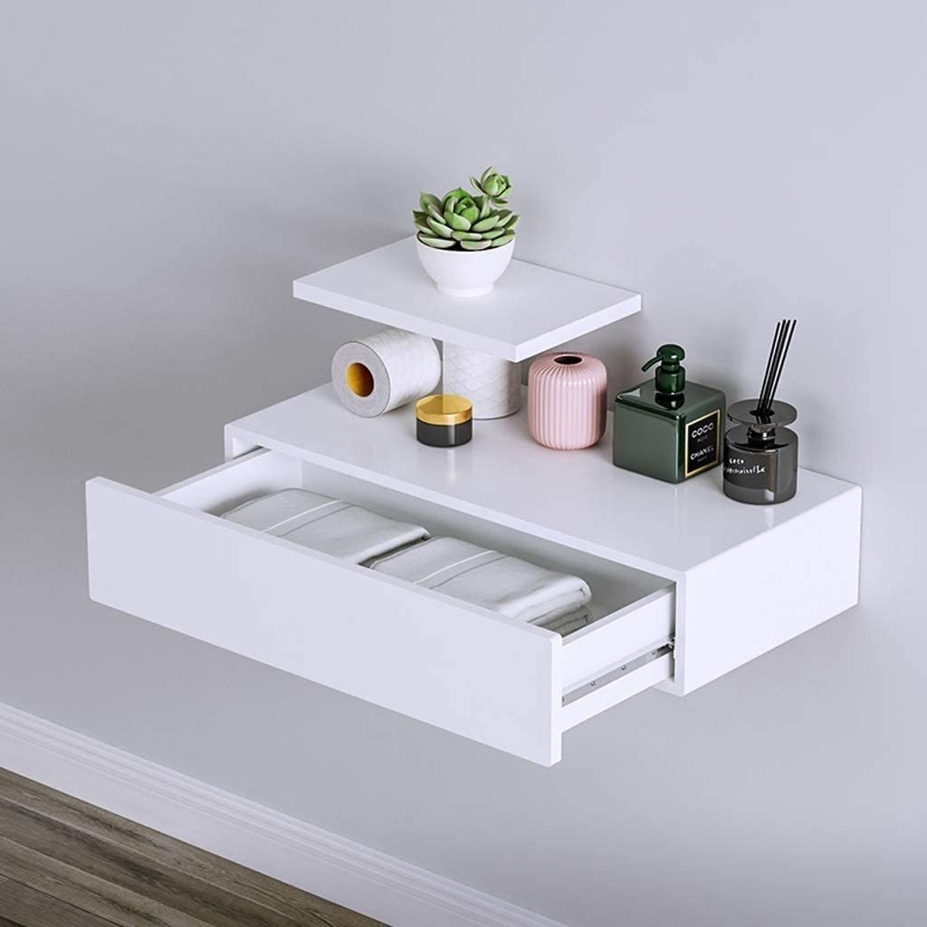 Wall Mounted TV Cabinet Dressing Table Dressing Table Desk Bedside Table Wall Shelf Floating Shelf Storage Cabinet with Drawers