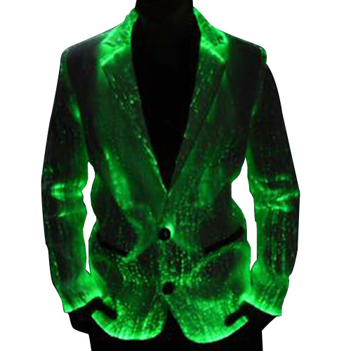 Led light jacket evening running jacket rave party wear glow jacket for men