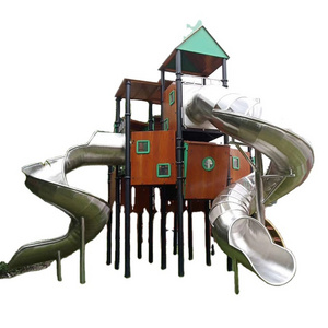 Customize high quality kids amusement park rides Equipment Outdoor swing and slide sets