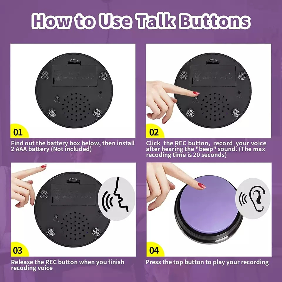 Recordable Dog Training Button Talking Sound Mat Voice Recorder Pet Communication Talking Pets Toyssuppliers