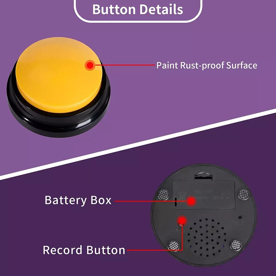 Recordable Dog Training Button Talking Sound Mat Voice Recorder Pet Communication Talking Pets Toyssuppliers