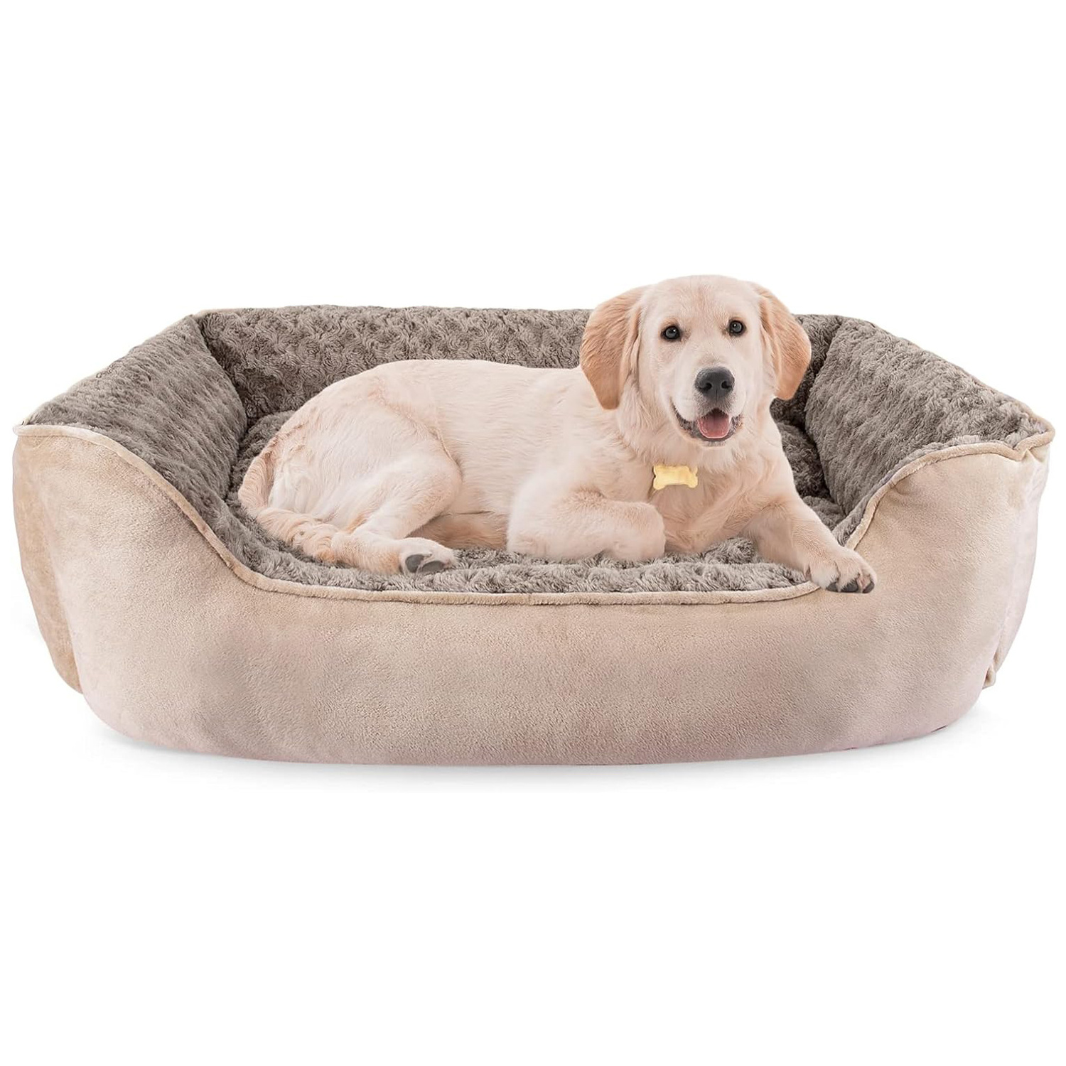 Dog Beds Soft Comfy Warming Breathable Durable Non-slip Bottom Hand Woven Washable Dog Bed With Sleeping Cushion