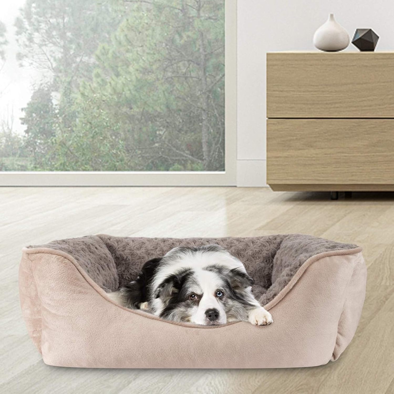 Dog Beds Soft Comfy Warming Breathable Durable Non-slip Bottom Hand Woven Washable Dog Bed With Sleeping Cushion