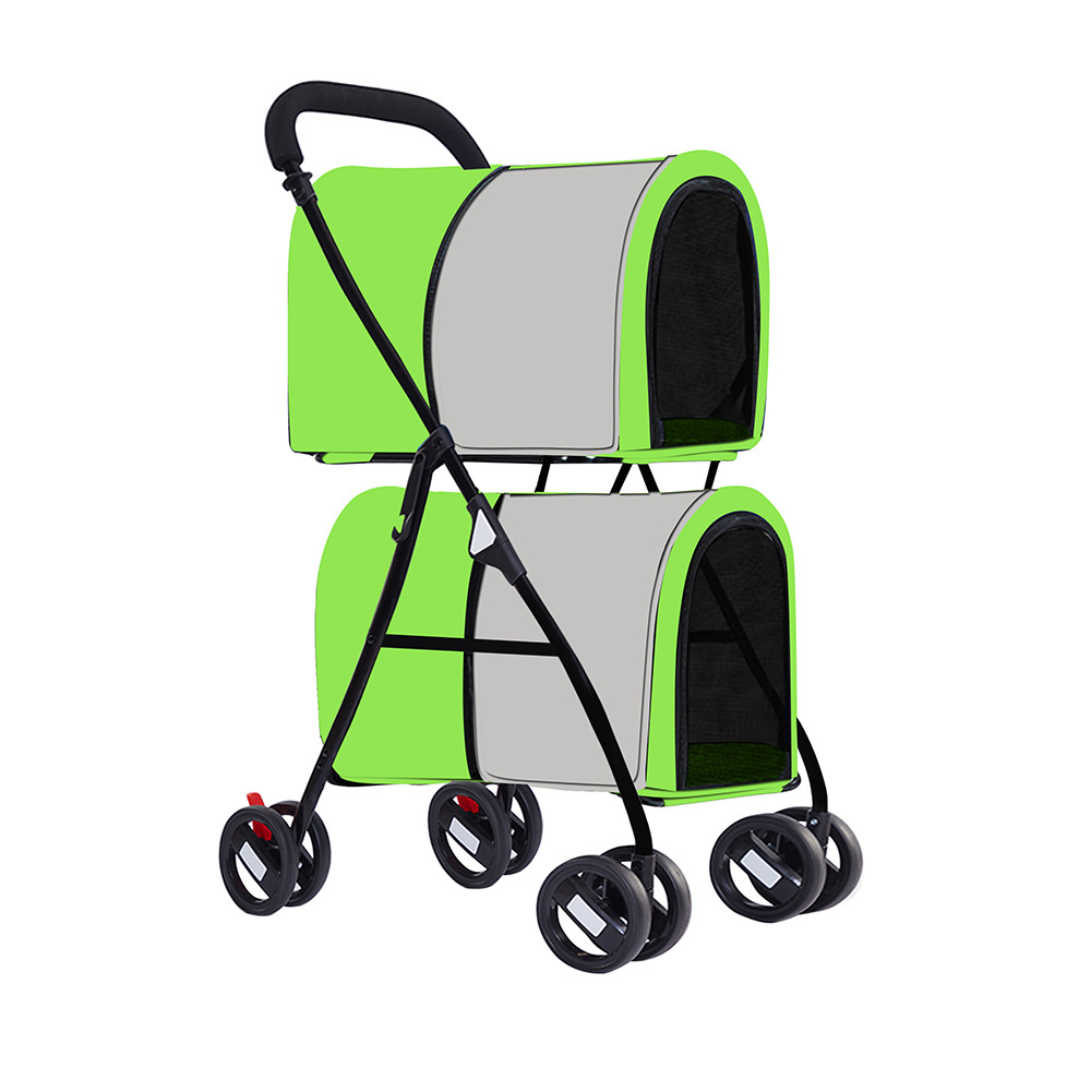 Customized Color Deluxe Double Luxury Trolley Travel Cat Pet Stroller For Single Or Multiple Dogs