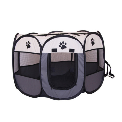 Wholesale Octagon Indoor Outdoor Oxford Cloth Playpen Pet Dog Cage Exercise Kennel For Dog Cat Foldable Carrier