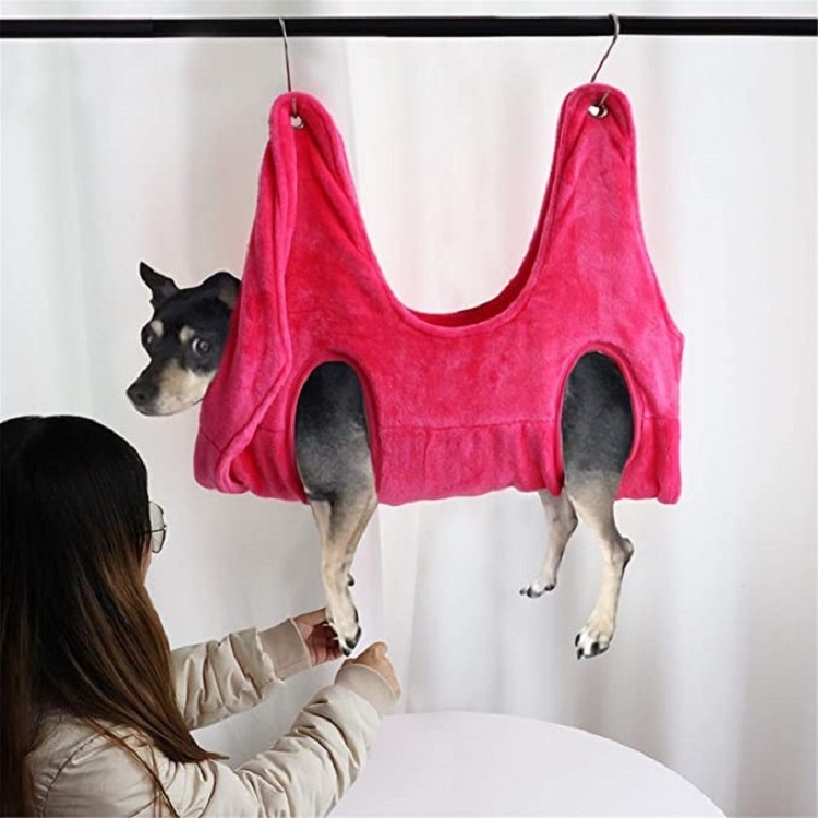 Polyester Pet Cat Dog Grooming Hammock Pet Grooming Harness For Large Cats Dogs