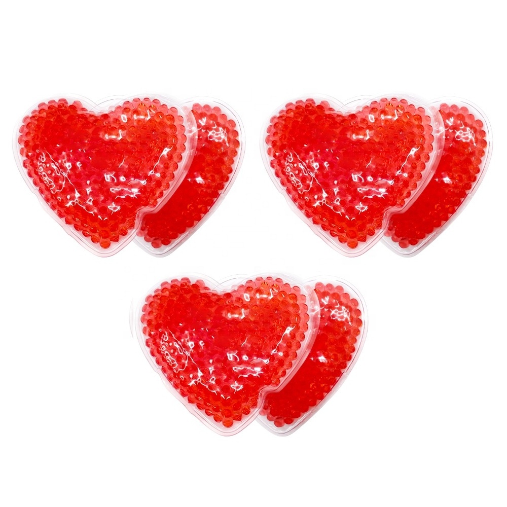 Reusable gel beads hot cold pack Heart Shape Gel Ice Pack for body pain relief