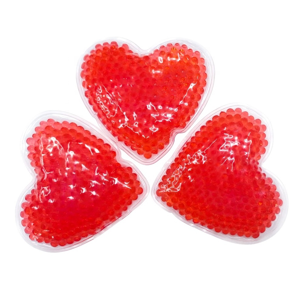 Reusable gel beads hot cold pack Heart Shape Gel Ice Pack for body pain relief