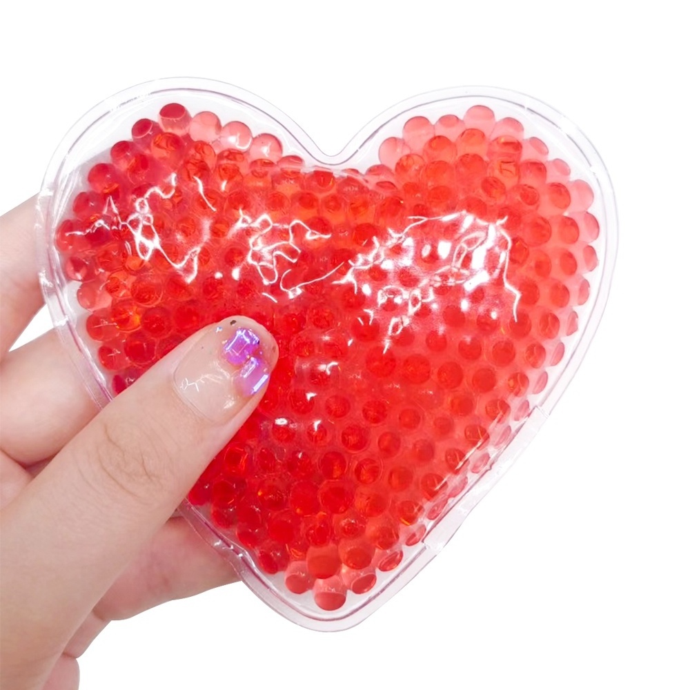 Reusable gel beads hot cold pack Heart Shape Gel Ice Pack for body pain relief