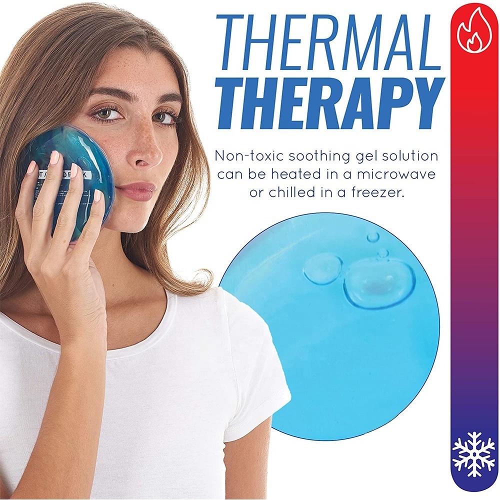 Reusable Hot Cold Pack Sets Custom Gel Round Ice Pack for Injuries Therapy