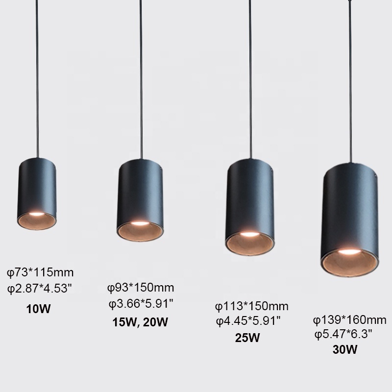 Hot Sale 5 Years Warranty ETL Certificate AC120V 15W 20W 25W 30W 15/30 Degree Adjustable Hanging Pendant Light