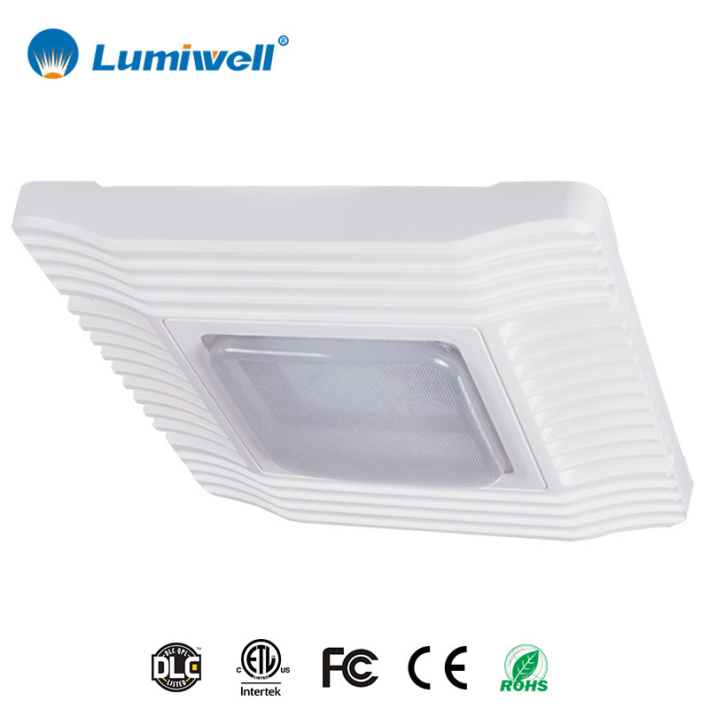 5 Years Warranty IP65 Waterproof 130lm/W High Bright 60W 100W 150W DLC ETL LED Canopy Light For Petrol Station