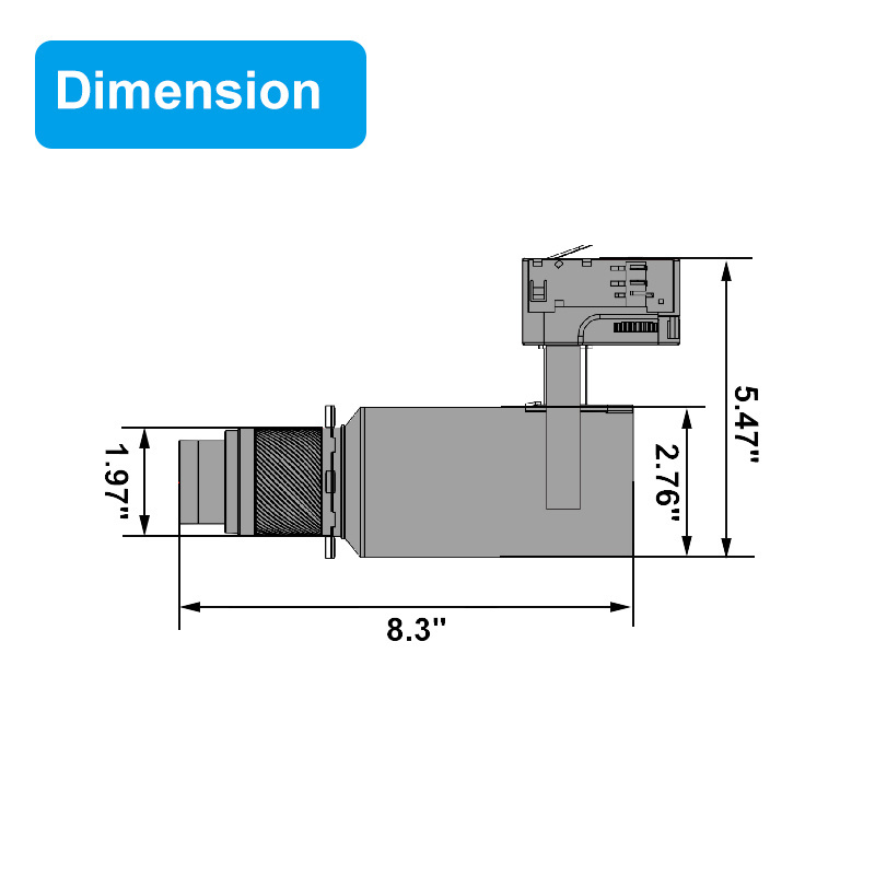 Factory Modern Museum Projector Shapeable LED Track Light for Art Gallery Shop