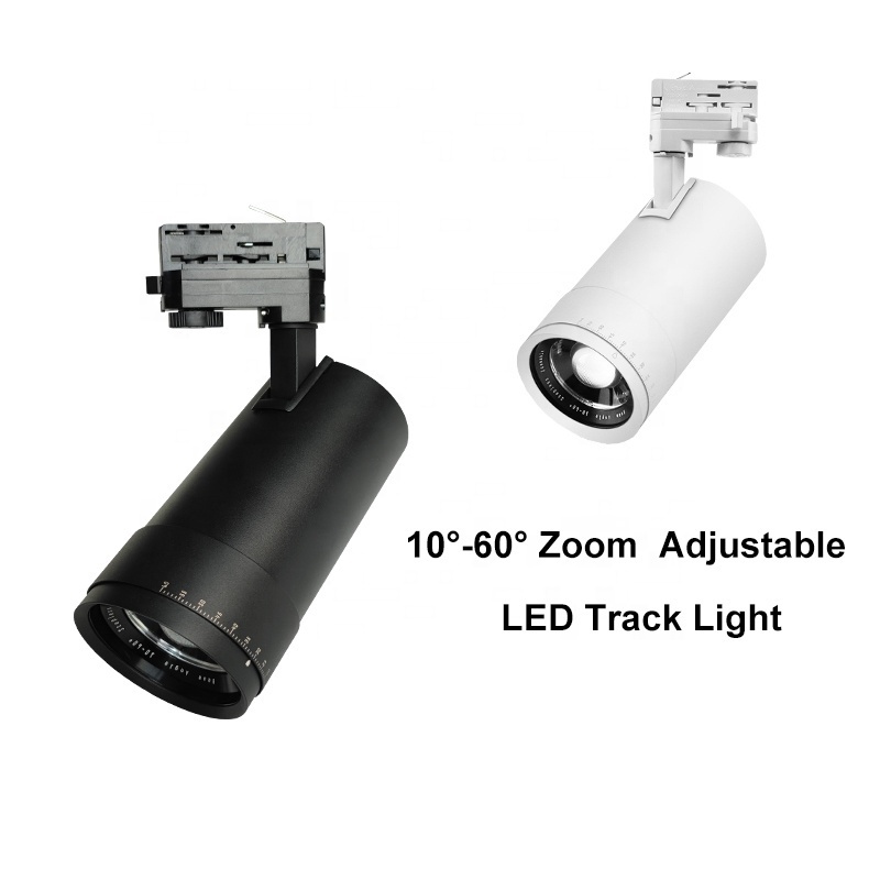 10-60 Degree Zoomable 2/3/4 Wires Mount 3CCT Adjustable H-Type Adapter Lighting Focus Led Track Lights