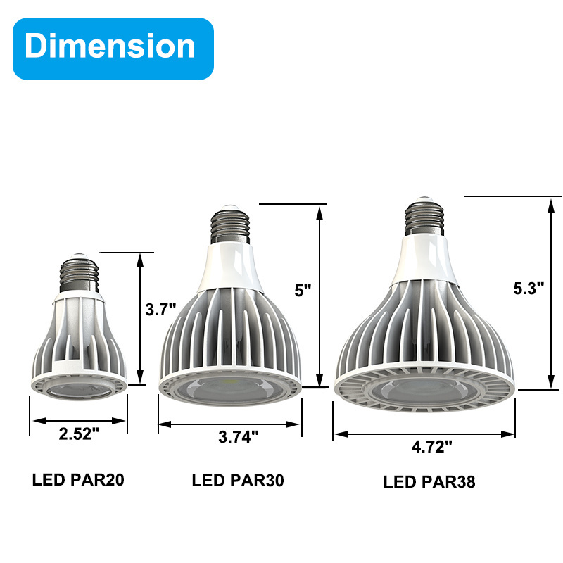 Hot Sale Aluminum White Housing E26 E27 Base AC100-265V 5w 7w 10w 12w Par20 Spot Lights Led Track Light Bulb