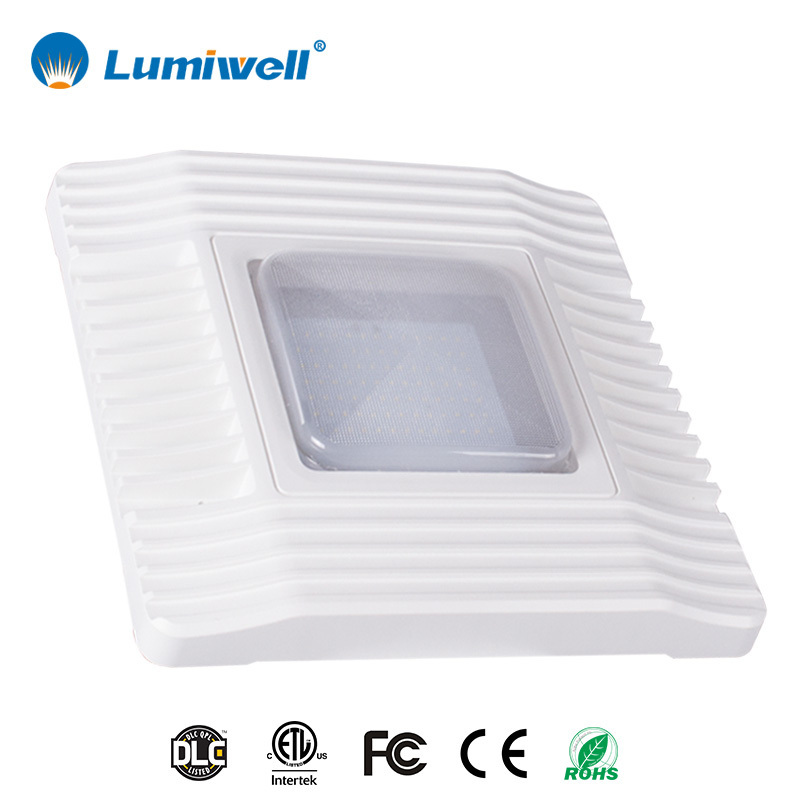 5 Years Warranty IP65 Waterproof 130lm/W High Bright 60W 100W 150W DLC ETL LED Canopy Light For Petrol Station