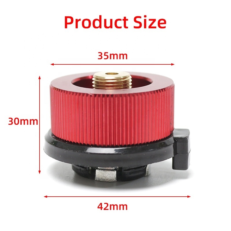 Camping Cans Adapter Aluminum Alloy Gas Cylinder Adapter Outdoor Butane Gas Cartridge Adapter Propane Bottle Refill Converter