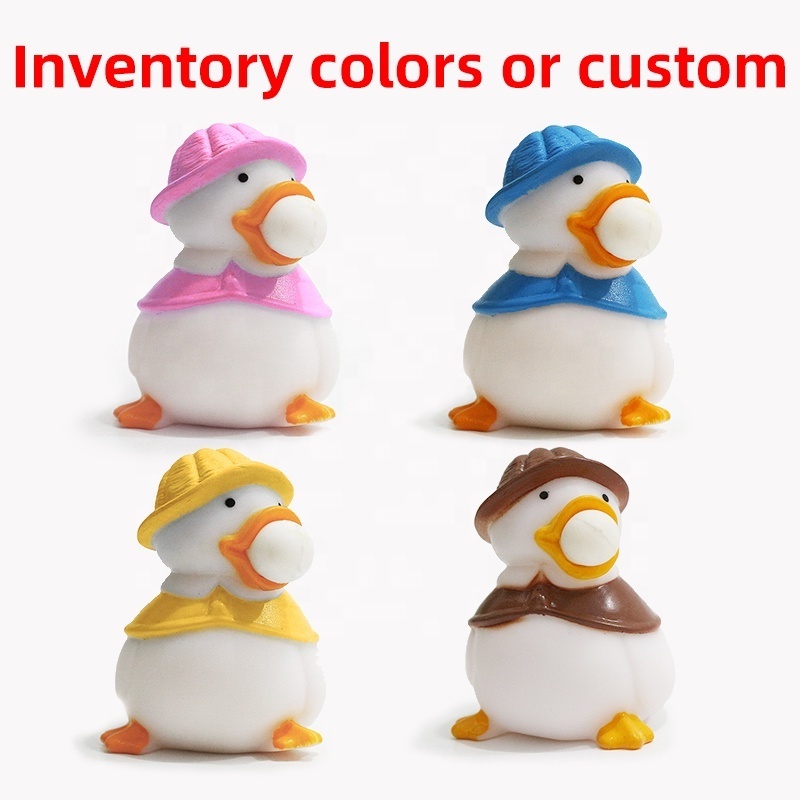 Novelty Stretchy Anti-Stress Balls Sensory Baby Toys New  Duck Squeezing Fidget Toy Custom Logo Stress Ball Stress Reliever