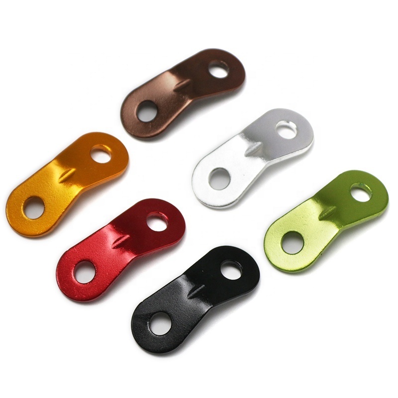 2 Hole Aluminum Alloy Wind Rope Buckle Guyline Cord Adjuster Cord Strap Adjuster Tent Guy Rope Line Tensioner For Tent Canopy