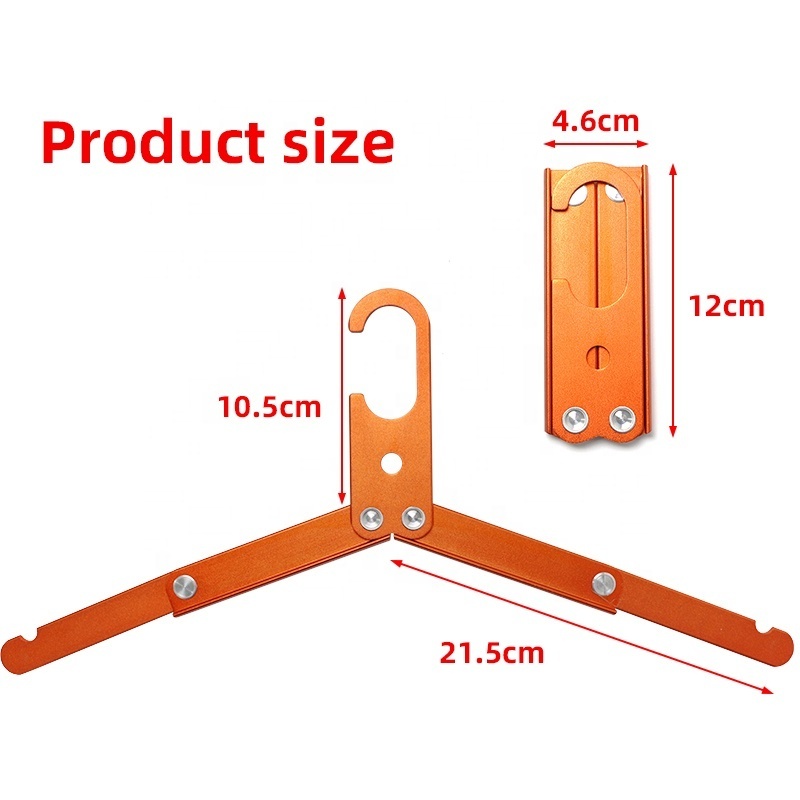 Metal Hooks For Clothes Hanger Portable Lightweight Aluminium Travel Hanger Durable Collapsible Hook Aluminum Clothes Hanger