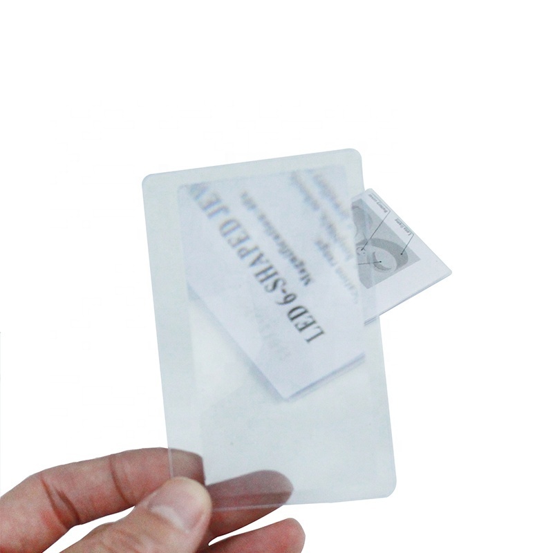 Credit Card Magnifying Glass Lens Loupe Magnifying Glass Small Fresnel Lens Exact Size That Fits Easily in Your Wallet or Pocket