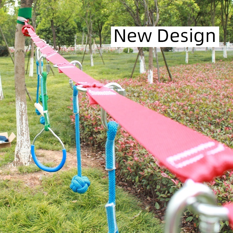 2021 New Product Ninja Warrior Training Equipment With Obstacle Course Kit , Custom Logo Swing Monkey Bars For Kids Adult