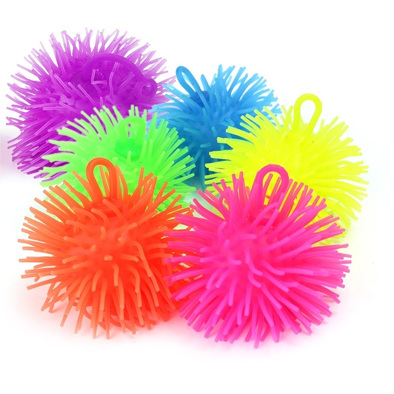 Bouncing Stretchy Spike Stress Relief Ball Stretchable Tentacles Puffer Ball Therapy Balls, Multi-color Soft Squeeze Fidget Toys