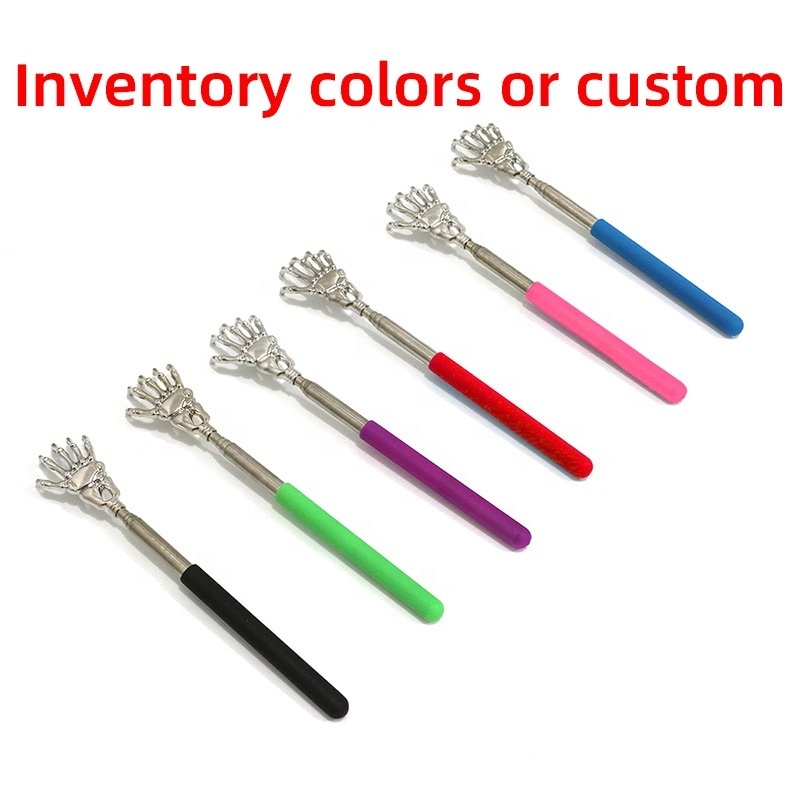 Wholesale Ghost Claw Metal Stainless Steel Telescoping Itch Back Scratcher for Mother Father Christmas Gifts, 23 Inch, 6 Colors