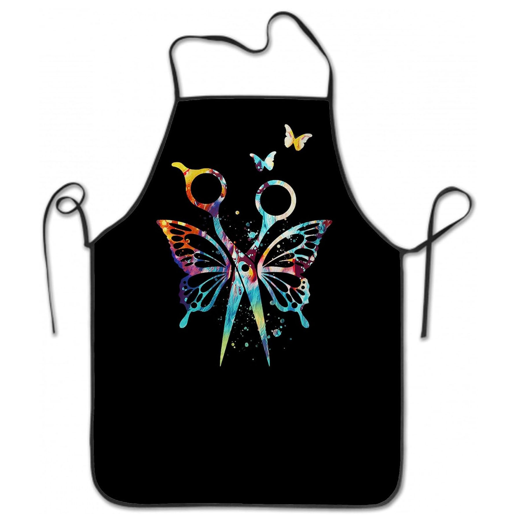 New Barber Sleeveless Black Apron Sublimated Design Waterproof Fabric & All Weather Beauty Salon Aprons With Custom Ability