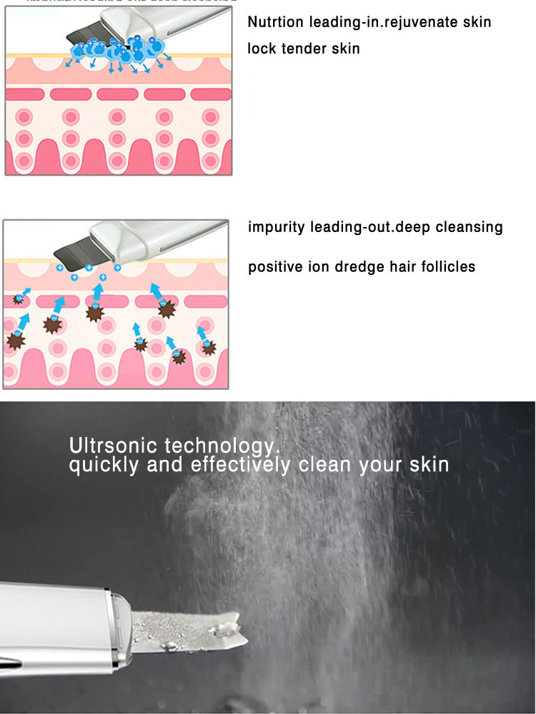 Cheap Home Use Personal Skin Care Beauty Equipment Skin Peeling Ultrasonic Skin Scrubber for Face