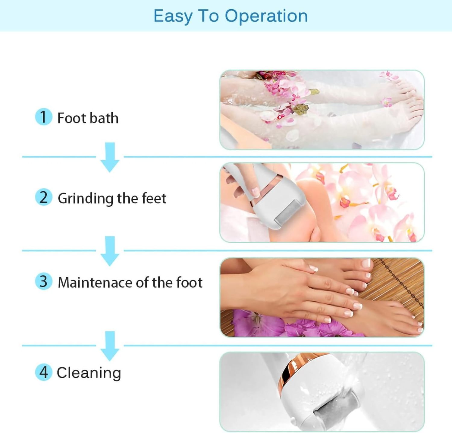 CE certification Rechargeable Pedicure Sander Dead Skin Foot Callus Remover Electric Foot File