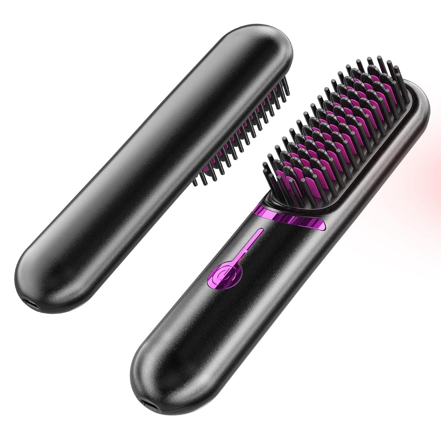 USB Charging Hair Straightener Brush Lightweight 0.3lbs Cordlss Hair Straightener Brush