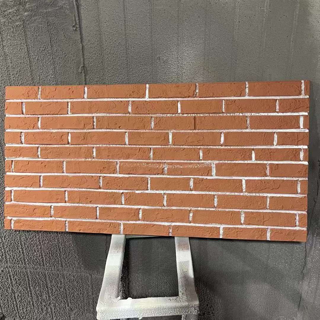 Faux brick  culture pu stone wall panel for exterior wall decorative wall stone tile