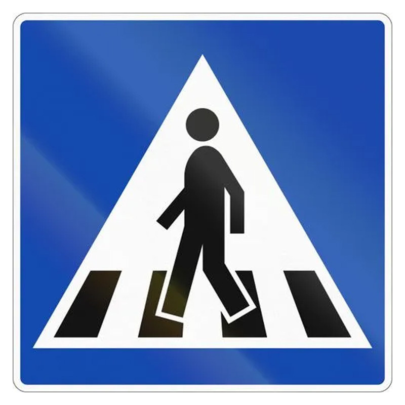 Customized aluminum traffic warning sign crosswalk signal traffic signal stop sign zebra crossing signage