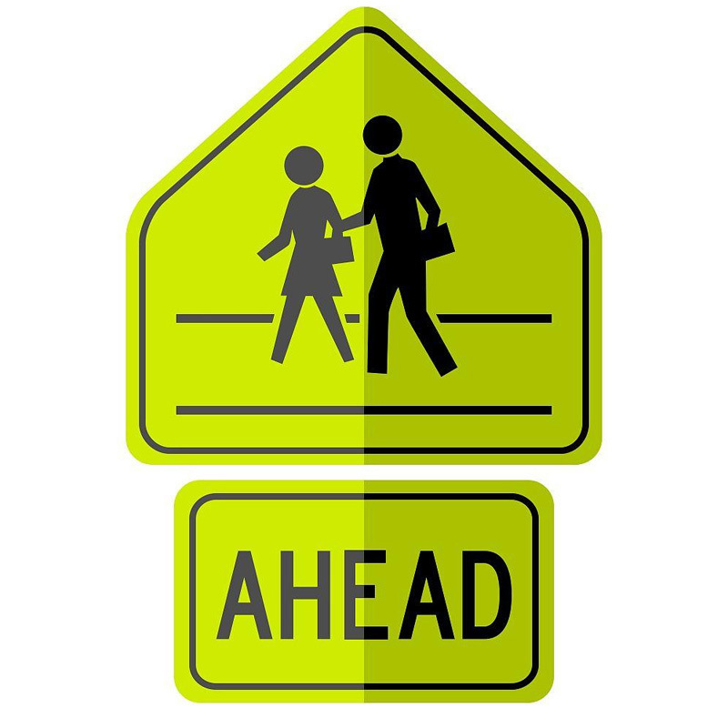 Customized aluminum traffic warning sign crosswalk signal traffic signal stop sign zebra crossing signage