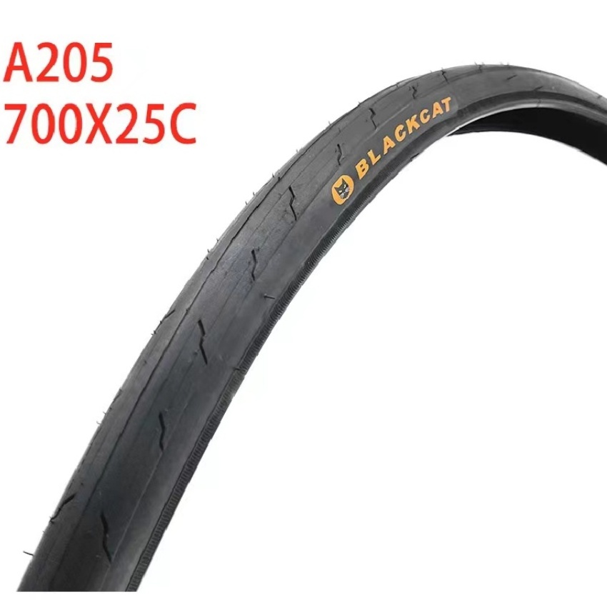 Road vehicle tire black cat A205 700x25C 700 * 28C anti slip travel bicycle rubber outer tire