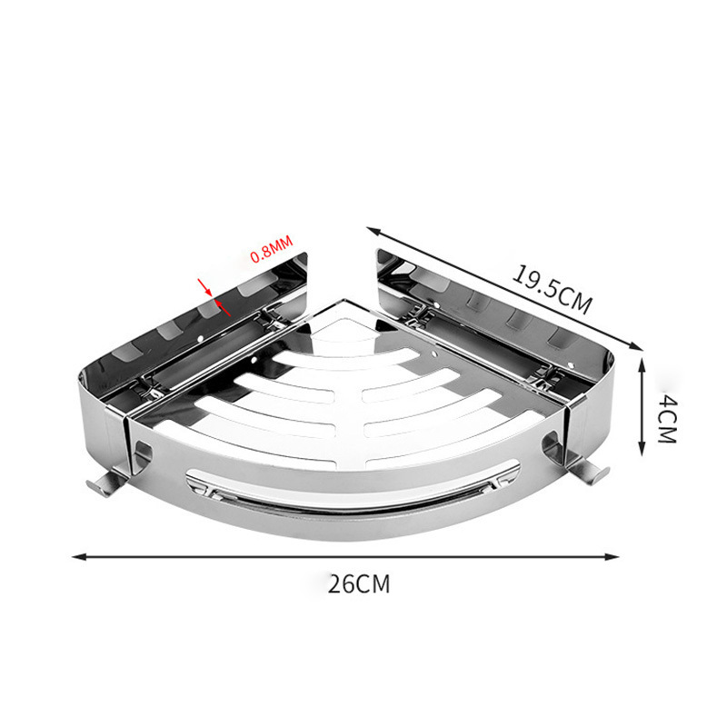 Wall Corner Bathroom Shelf Stainless Steel Storage Rack For Toilet Corner Shower Caddy