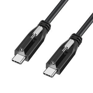 3.1Type-C to Type-C with Screw Locking Fast Charging Data Cable For Mobile Devices .desk Computer USB C Cable