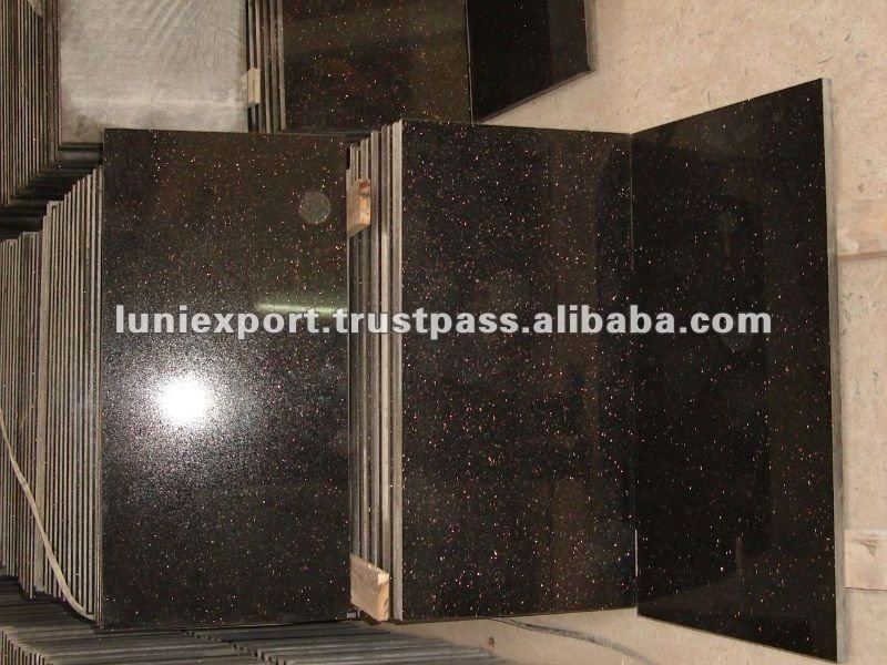 Black Galaxy Granite Stone Best Price For Countertop Kitchen Counter Tops of Black Galaxy Granite Wholesaler