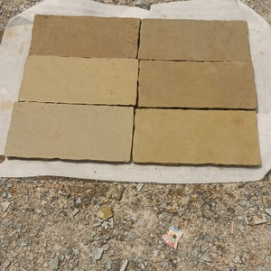 Indian Tandur Yellow Limestone Tumbled Pavers Outdoor Garden Patio Paving Slabs French Pattern Tiles Roman Pattern Flooring