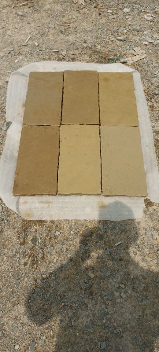 Indian Tandur Yellow Limestone Tumbled Pavers Outdoor Garden Patio Paving Slabs French Pattern Tiles Roman Pattern Flooring